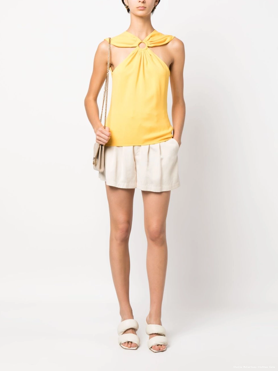Affordable ring-hardware Women Stella cold-shoulder McCartney top 0717